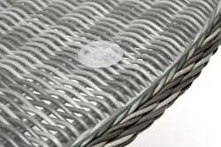 "Эспрессо" плетеный круглый стол, диаметр 150 см, цвет графит