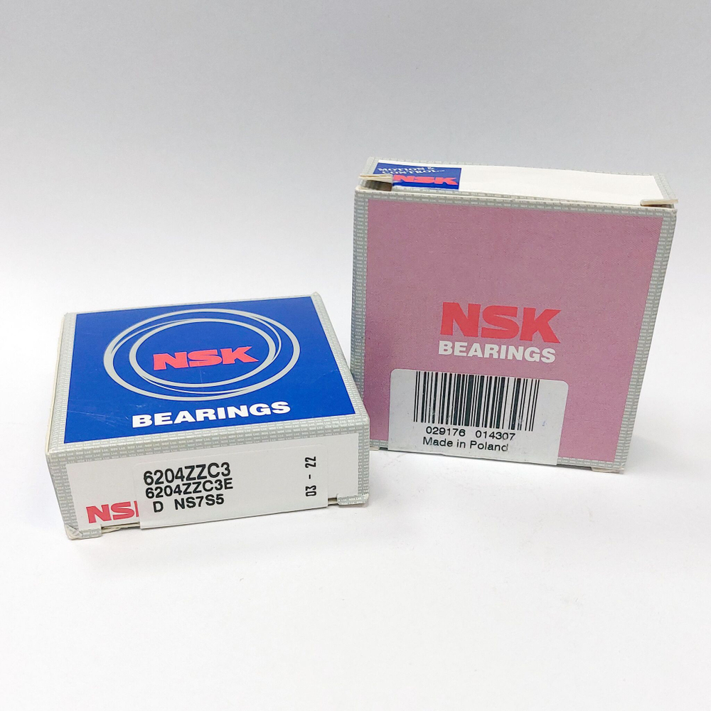 Подшипник NSK 6204ZZC3E 20х47х14 мм к-т 2 шт.