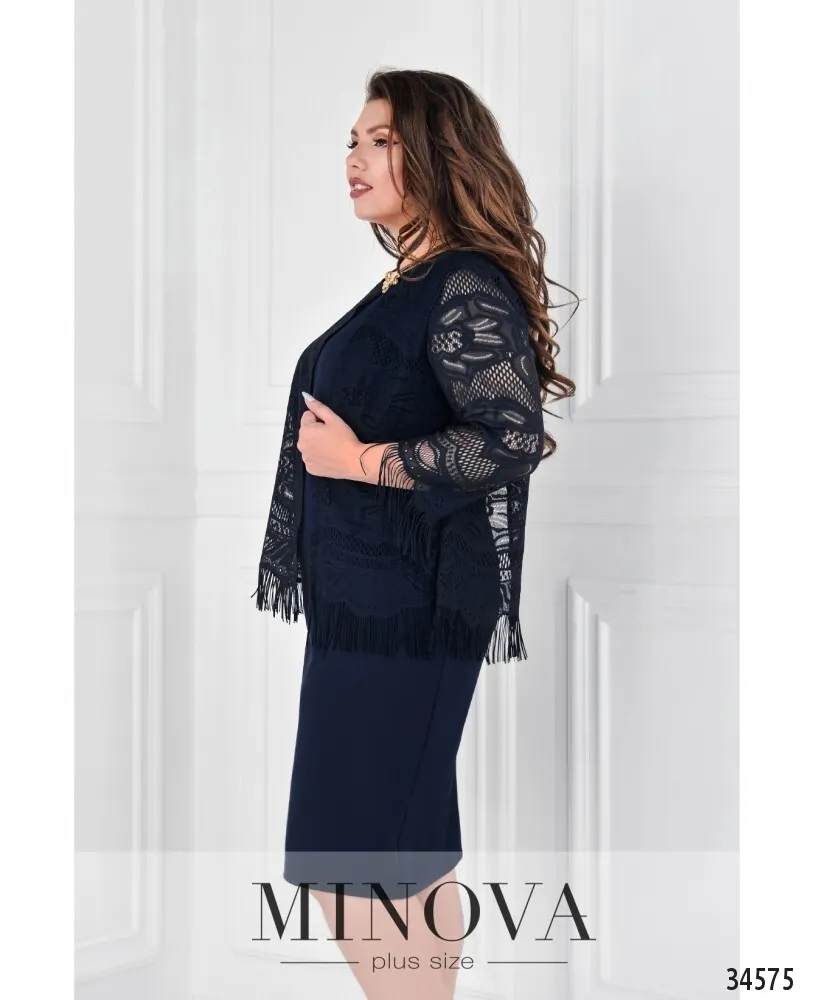Платье 375-синий Minova