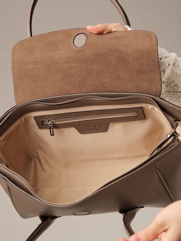 Кожаная сумка Viki DBR 31341 тауп