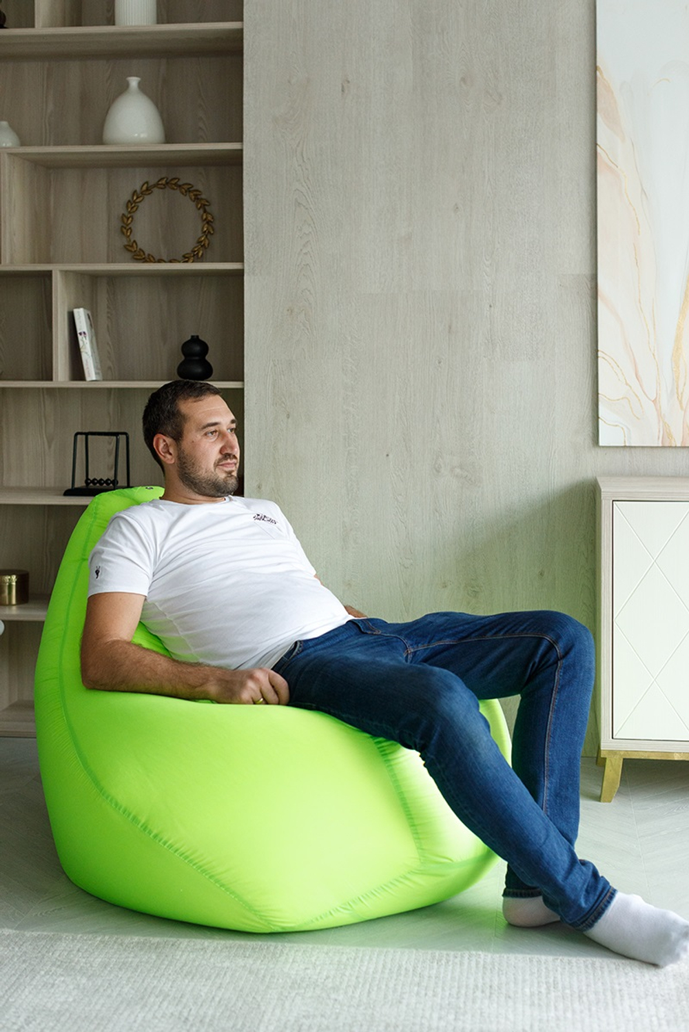 Кресло Мешок Груша Лайм (Оксфорд) (4XL, Классический)