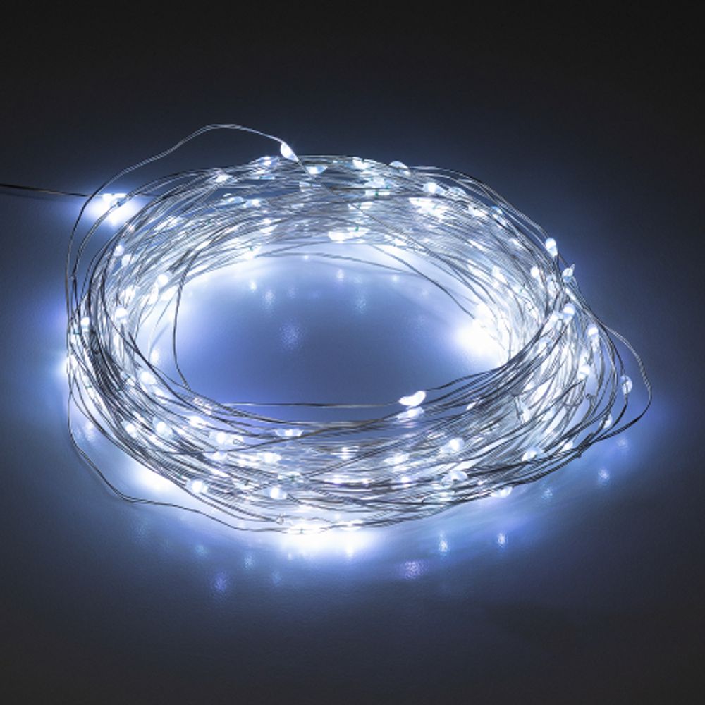 Садовая гирлянда ЭРА ERASF22-17 Нить на солнечной батарее, холодный свет 21,9 м | Садовые декоративные светильники