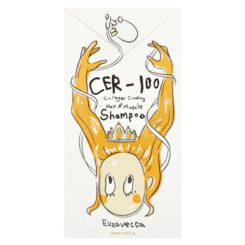 Elizavecca, CER-100 Collagen Coating Hair A + Muscle Shampoo, 500 мл (16,9 жидк. унц.)
