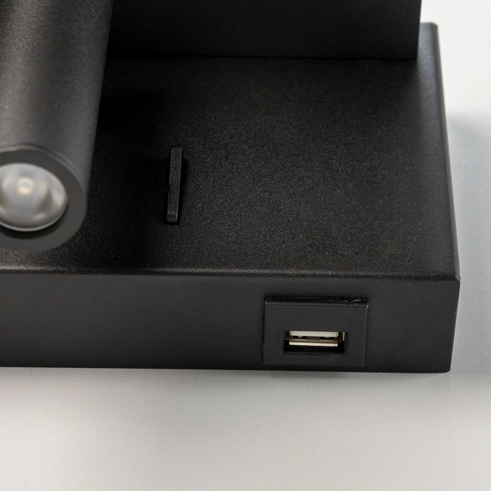 Citilux Декарт CL704371 LED USB QI Светильник поворотный Чёрный
