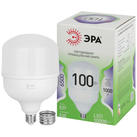 Лампа светодиодная ЭРА GREEN LINE LED POWER T140-100W-865-E27/E40 GL Е27/Е40 100 Вт колокол холодный свет