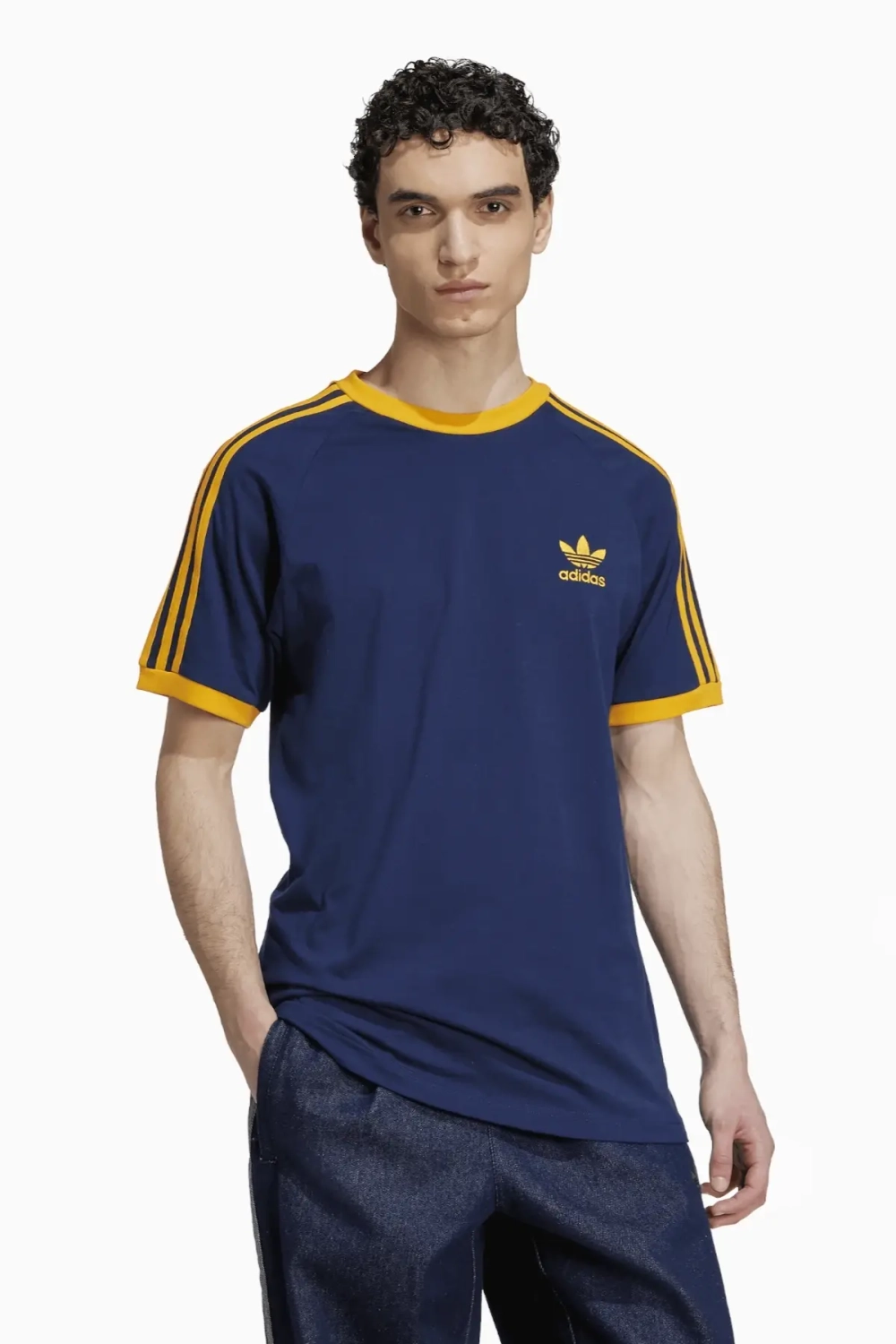 Футболка adidas Adicolor Classics 3-Stripes - темно-синий