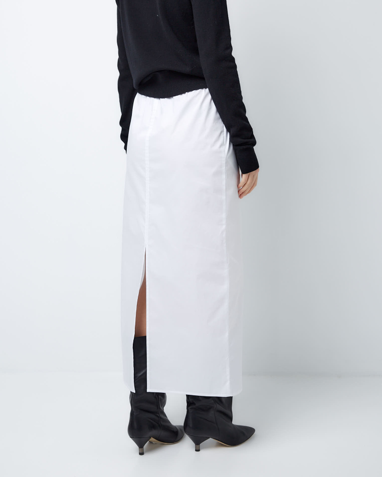 Юбка из тонкой шерсти с подъюбником из хлопка елочка серый/белый