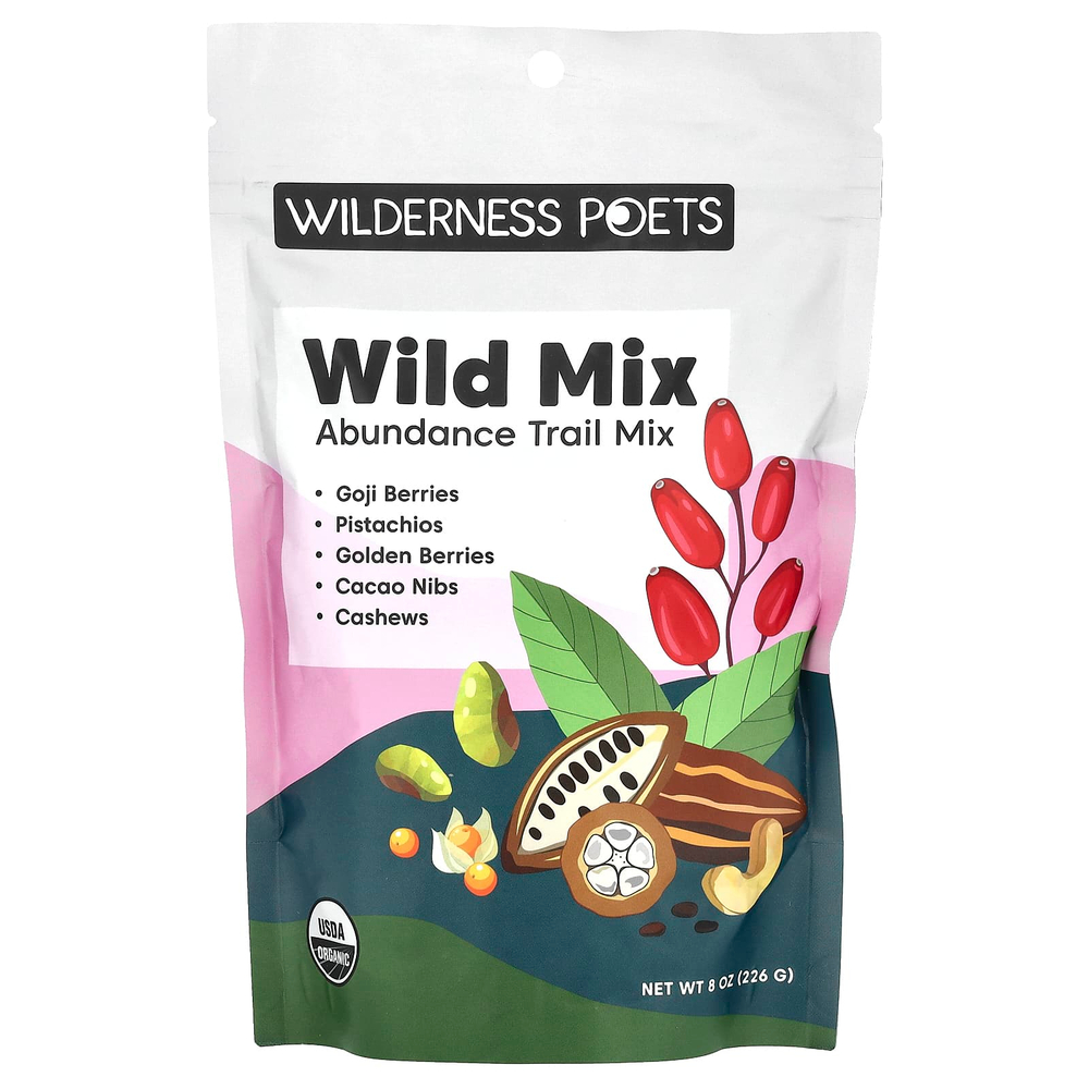 Wilderness Poets, Wild Mix, смесь изобилия, орехов и сухофруктов, 226 г (8 унций)