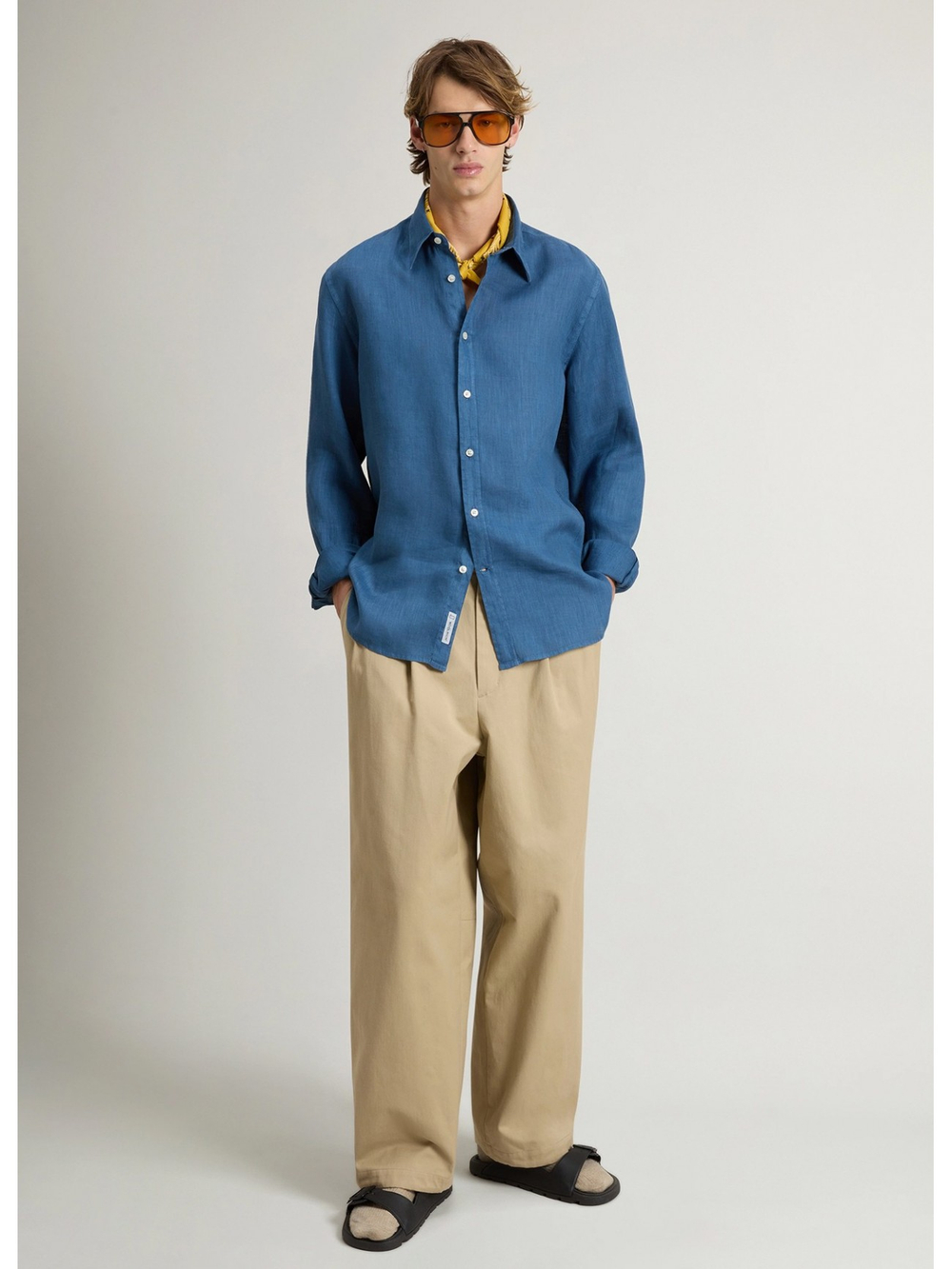 Рубашка мужская Linen Shirt WOOLRICH