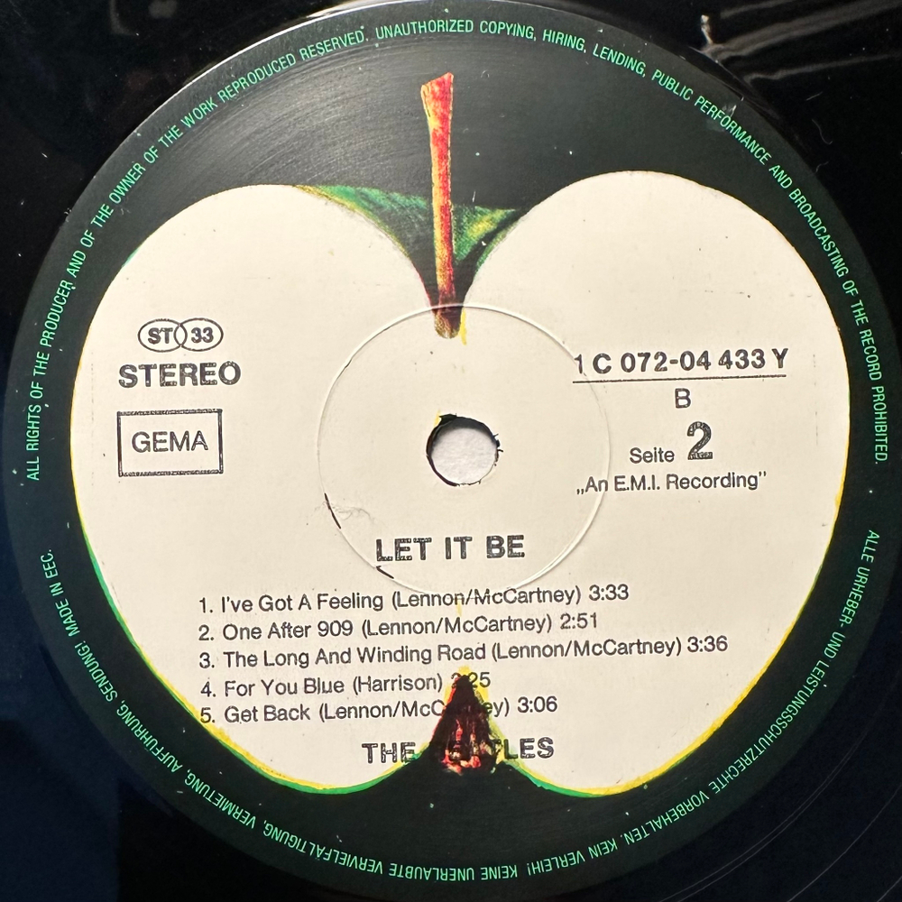 The Beatles - Let It Be (Германия 1976г.)