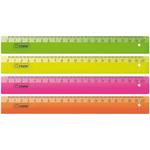 Линейка пластик флуор. 16см. ЛН01(Стамм)