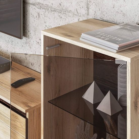 Тумба со стеклом БЕРГЕН серия 2