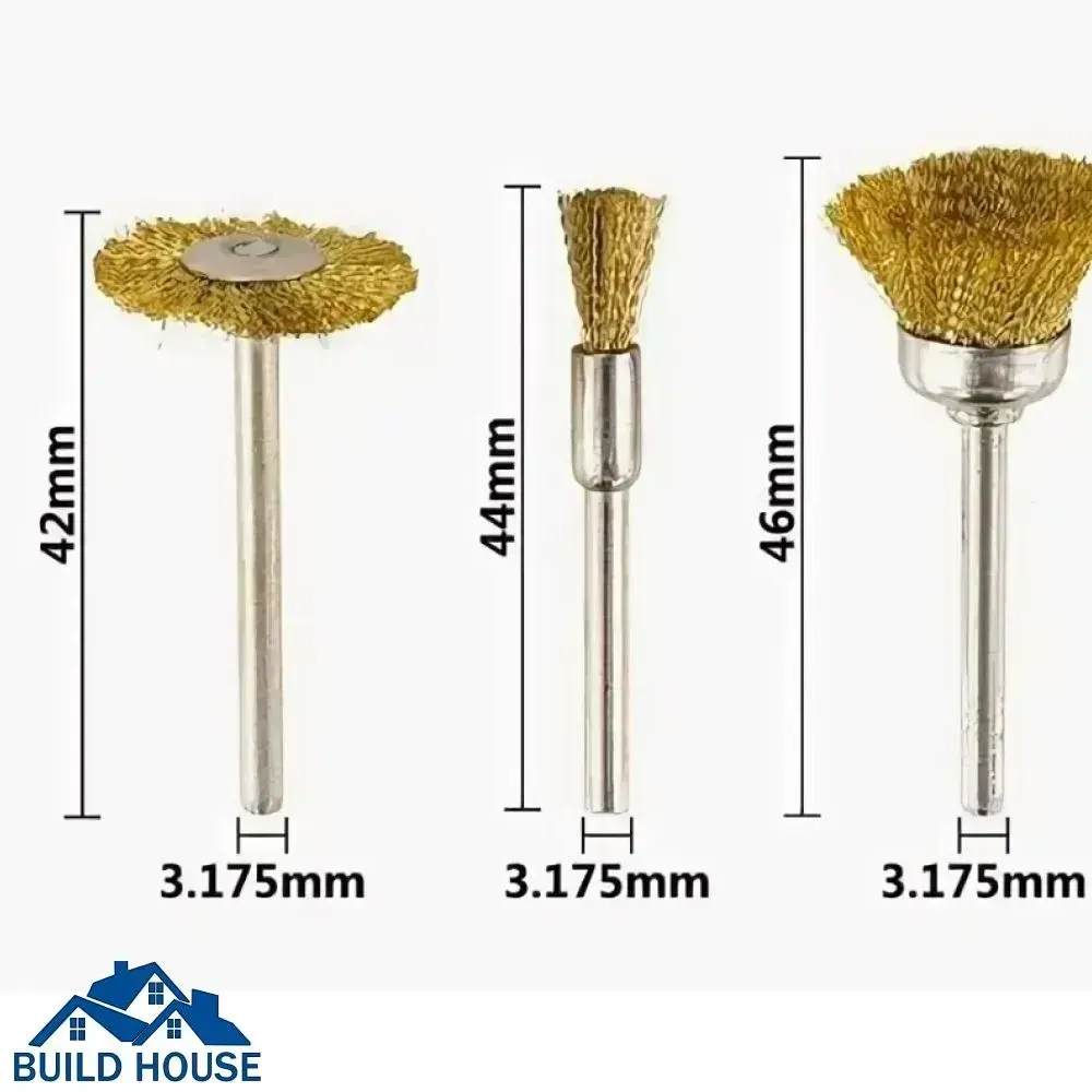 Щетки для гравера и дрели по металлу 3шт