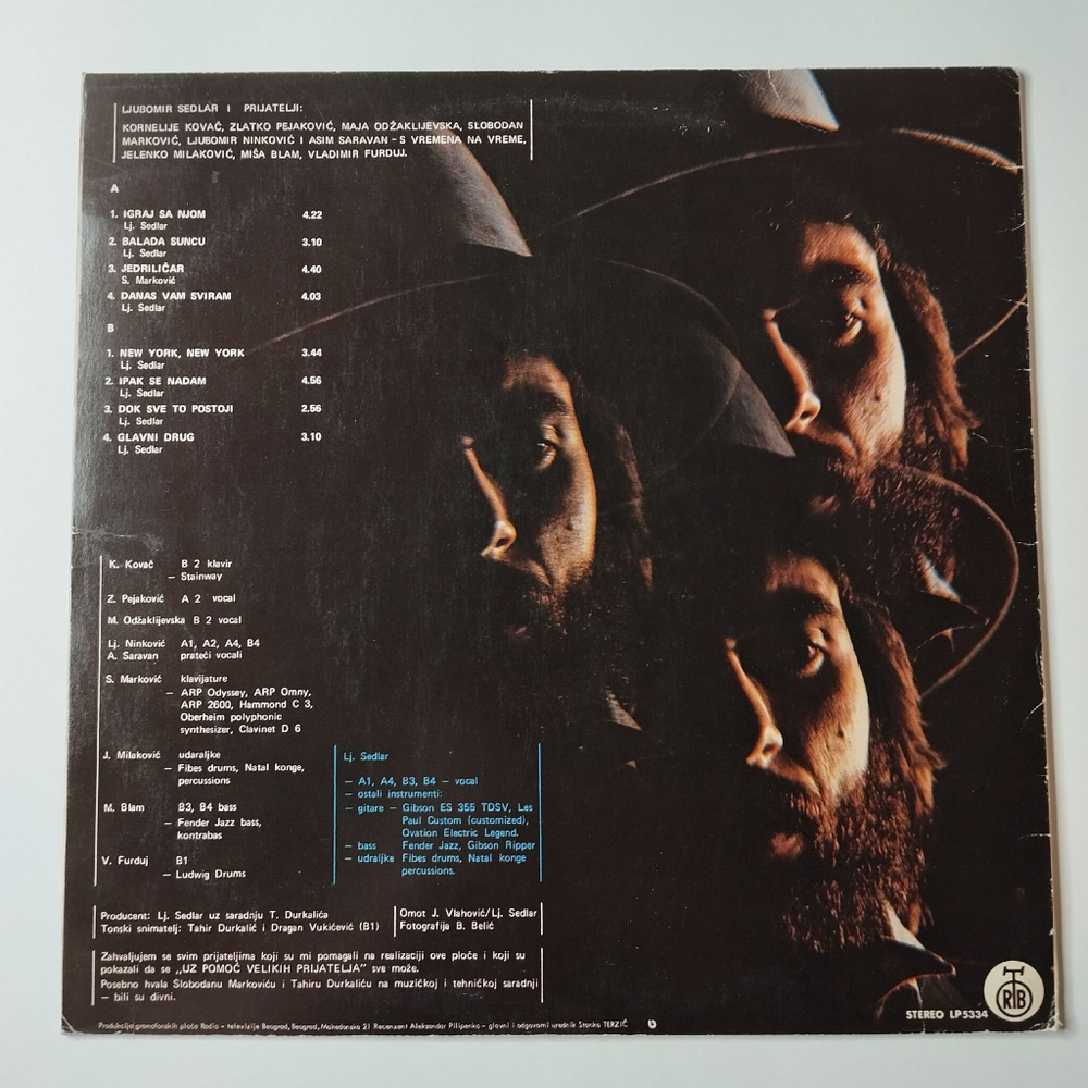 Винтажная виниловая пластинка LP Ljubomir Sedlar Uz Pomoc Velikih Prijatelja (Югославия 1978)