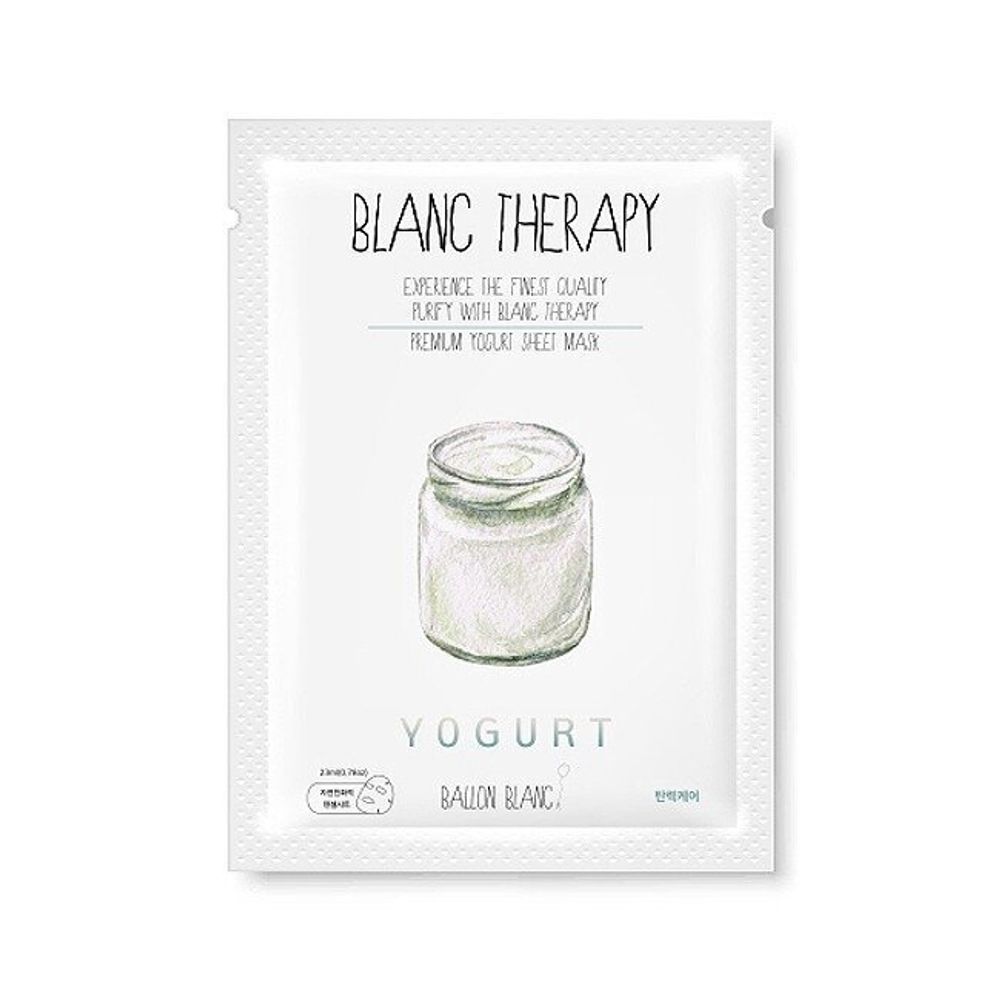 Тканевая маска питательная для повышения эластичности с йогуртом BALLON BLANK Yogurt Sheet Mask 23 мл