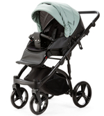 Детская коляска Adamex Lanti Deluxe 3 в 1 LN-SD103 (СЕРО-ЗЕЛЕН.КОЖА + ЧЕРН. КОЖА)