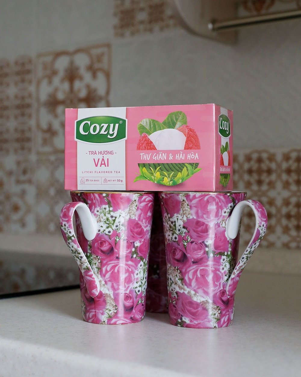Чай CОZY в пакетиках со вкусом ЛИЧИ, 50 г