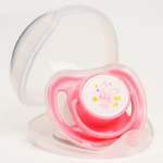 4591110 Соска-пустышка ортодонтическая,силикон,6+, с колпачком в контейнере, цвет МИКС