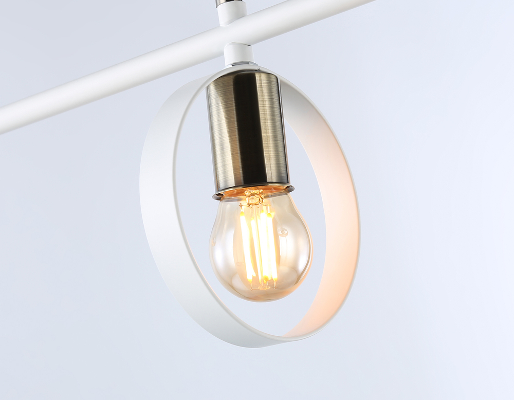 Подвесной светильник со сменной лампой TR8228/3 WH/SB белый/бронза E27/3 max 40W 660*165*300