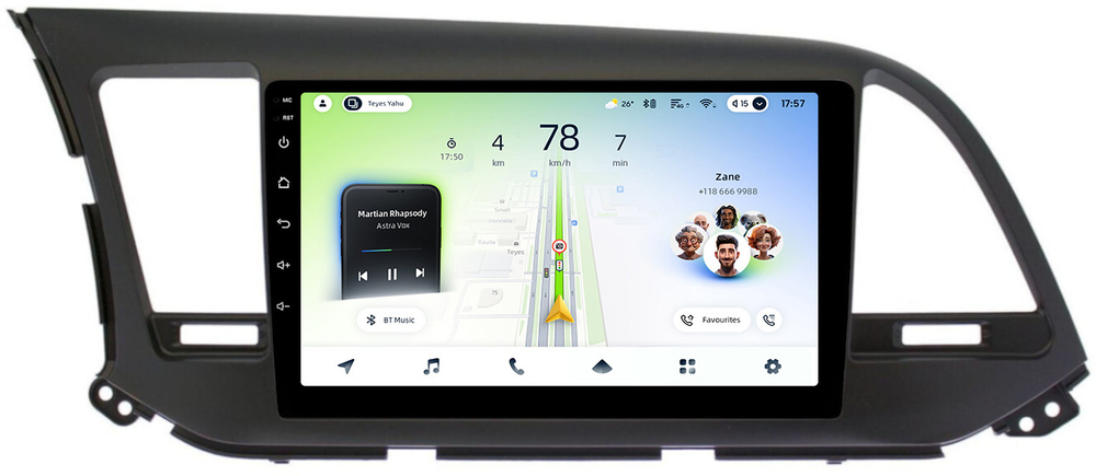 Магнитола для Hyundai Elantra 6 2016-2018 (штатная КЗВ, рамка тип 2) - Teyes CC4L монитор 9" IPS на Android 14, Snapdragon 662, CarPlay, 4G SIM-слот