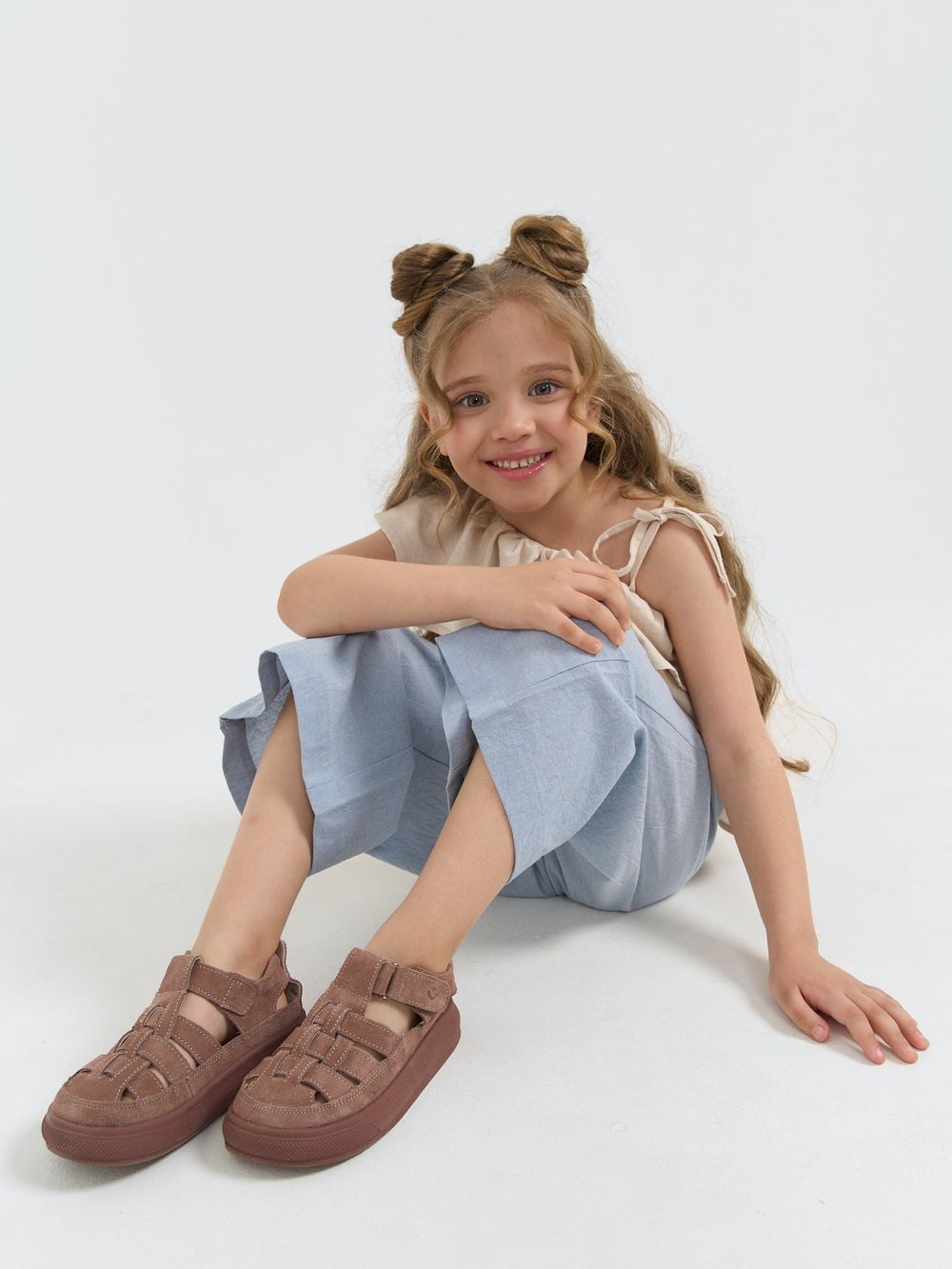 Сандалии "Пудра" на застежке