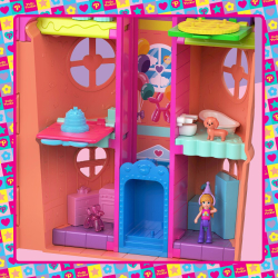 Polly Pocket - Игровой домик "Десерт мороженого" + 2 куклы + 25 аксессуаров JFT91
