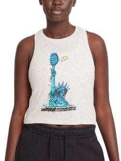 Женский топ теннисный Nike Court Dri-Fit Tank NYC Liberty W - серый