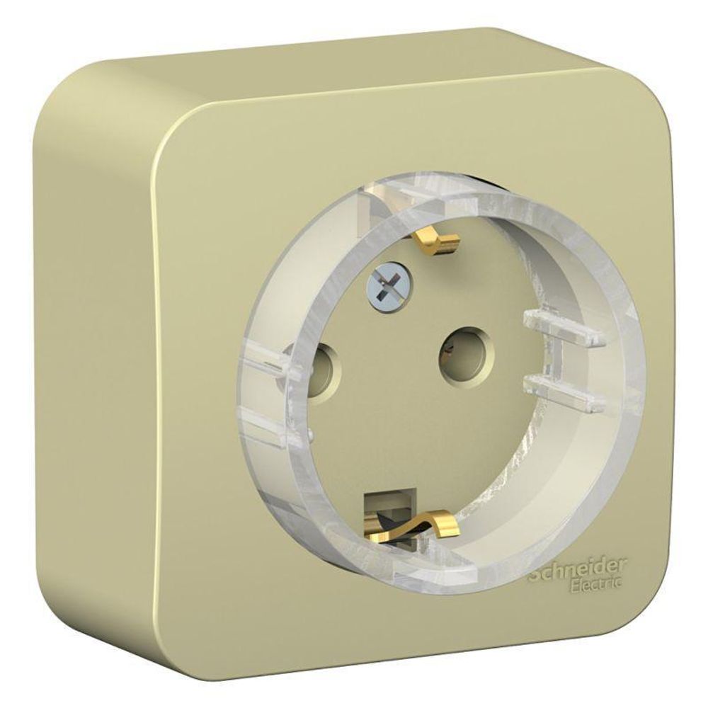 Розетка 1-м ОП Blanca 16А IP20 250В с заземл. без защ. шторок с изолир. пластиной (компакт) беж. SE BLNRA110117 Розетка 1-м ОП Blanca 16А IP20 250В с заземл. без защ. шторок с изолир. пластиной (компакт) беж. SE BLNRA110117