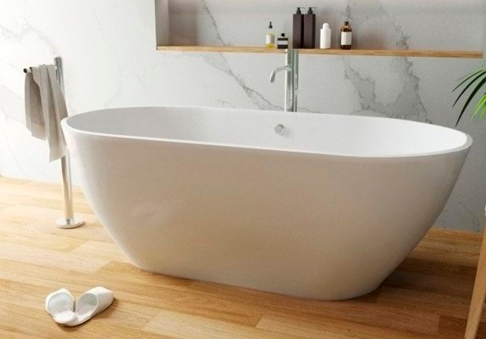 Ванна из искусственного мрамора Aquanet Family Stone 160х75