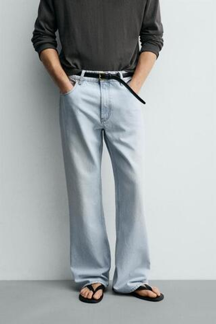 ZARA ДЖИНСЫ FLARE FIT, ГОЛУБОЙ