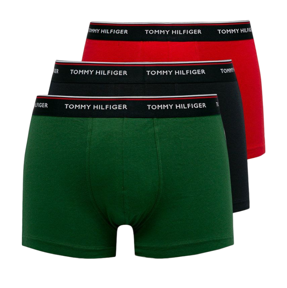 Мужские боксеры спортивные Tommy Hilfiger Trunk 3P - desert sky/terrain/primary red