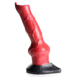 Красный фантазийный фаллоимитатор Hell-Hound Canine Penis Silicone Dildo - 19 см. (Цвет: красный)