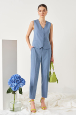 1818 Жилет женский (дымчато-голубой)