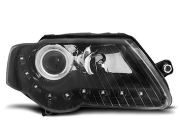 Передние фары daylight black для VW Passat B6