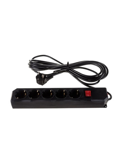 Сетевой фильтр Gigant с заземлением ПВС 3x0,75 5 гнезд 5м 80097