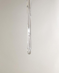 ZARA HOME СТЕКЛЯННОЕ ЕЛОЧНОЕ ИГРУШКА В ФОРМЕ КАПЛИ, ПРОЗРАЧНЫЙ