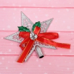 Верхушка на ёлку «Сияющая звезда» 10 см, серебро