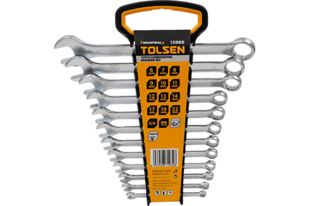 Цена на TOLSEN (TT15888) Набор комбинированных ключей, 6-22 мм, 12 предметов