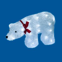 ULD-M3423-040-STA WHITE IP20 WHITE BEAR Фигура светодиодная Белый медведь. 35x22см. 40 светодиодов. Белый свет. Провод прозрачный. TM Uniel