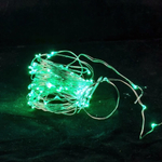 Электрогирлянда проволока зеленый, не мигает 100л, 10 м