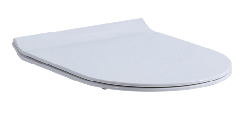 Крышка для унитаза с МИКРО. круглый (БЕЛЫЙ, д.415мм*ш.365мм) GANZER  (5/1шт)