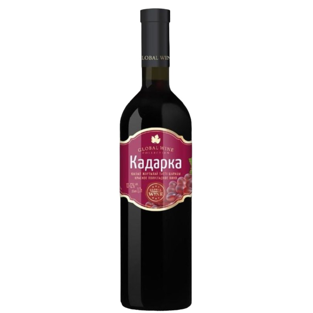 Вино красное Global Wine Кадарка полусладкое 0,75 л
