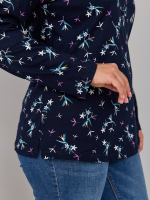 Блузка БЛ-22/синий-веточки