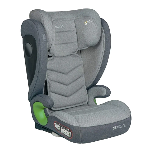 Автокресло Indigo DEFENDER isofix 2+3 (15-36 кг) светло-серый