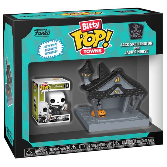 Фигурка Funko Bitty POP! Towns TNBC Jack Skellington and Jack's House 83683 / Фигурка Фанко Битти ПОП! по мотивам мультфильма "Кошмар перед Рождеством", Джек Скеллингтон