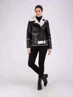 Дубленка зимняя натуральная укороченная