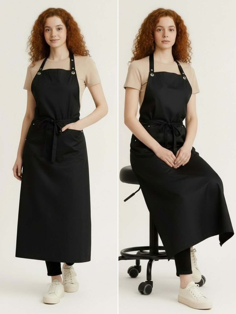 Фартук №3 прямой без разрезов для парикмахера