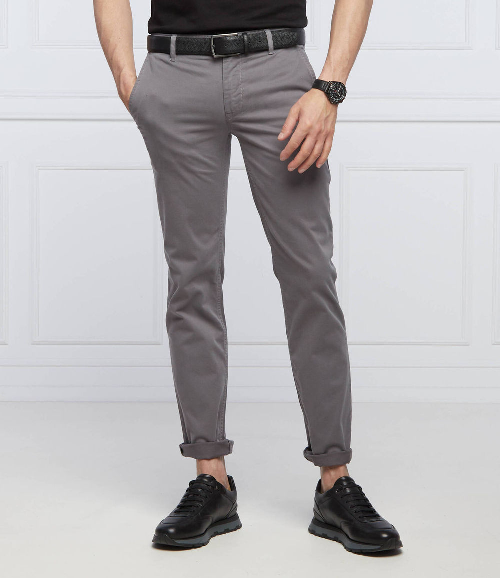 чиносы schino slim BOSS ORANGE - пепельный(50470813)