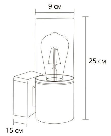 Уличный настенный светильник Arte Lamp WAZN