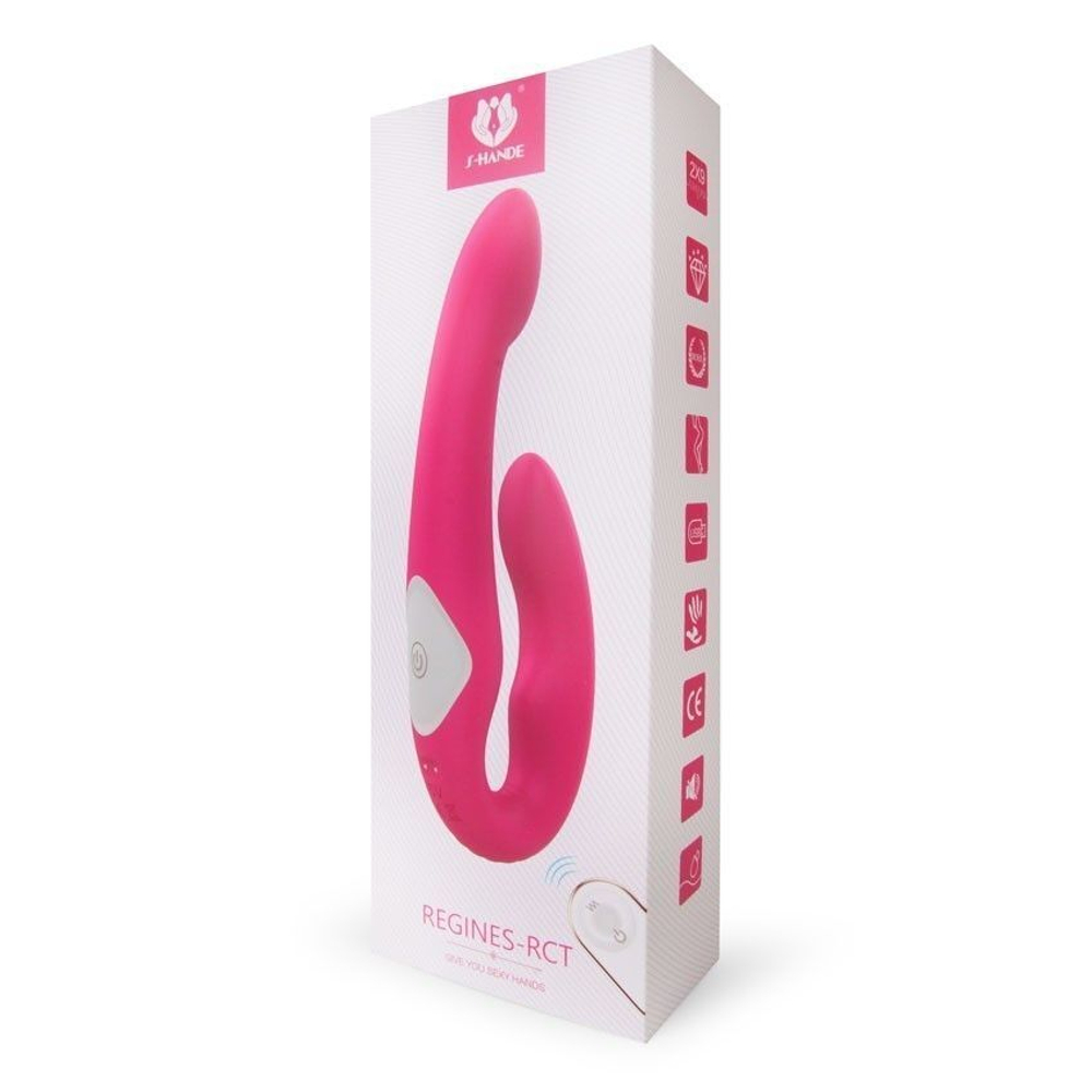 Розовый вибромассажер Regines-RCT - 21,3 см. (Цвет: розовый)